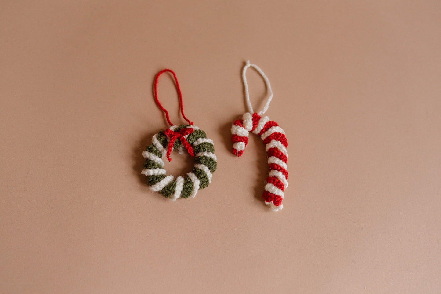 Christmas Wreath / Candy Cane Ornament