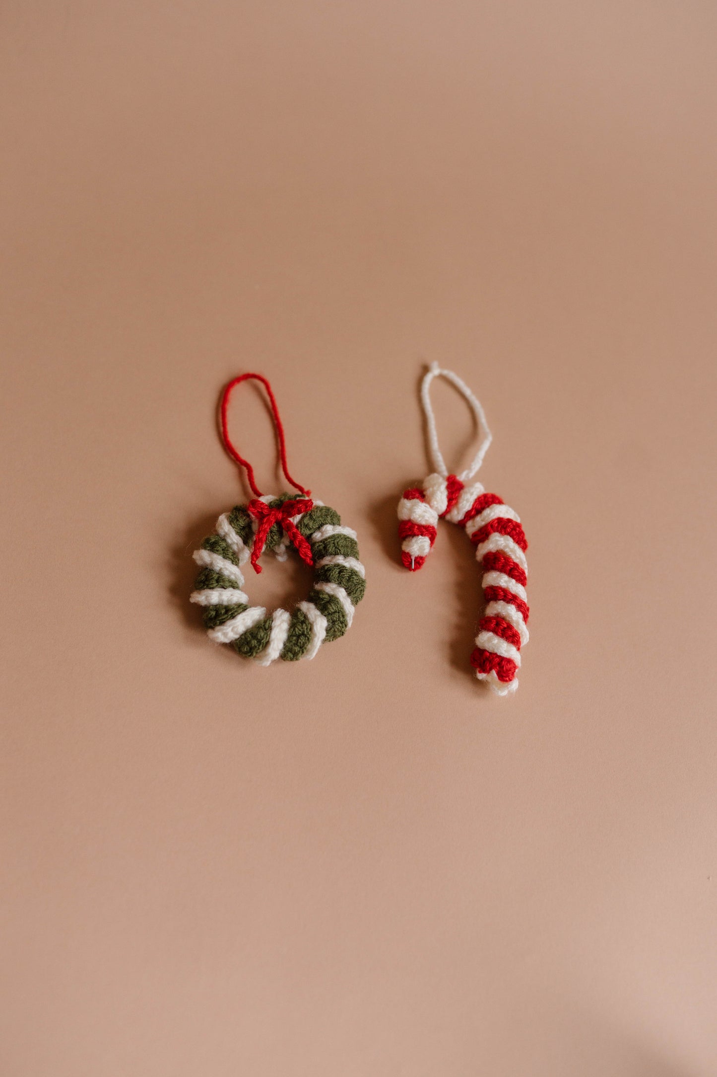 Christmas Wreath / Candy Cane Ornament